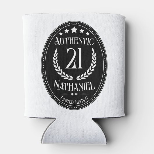  authentiek voor hem 21ste verjaardag blikjeskoeler (Achterkant)