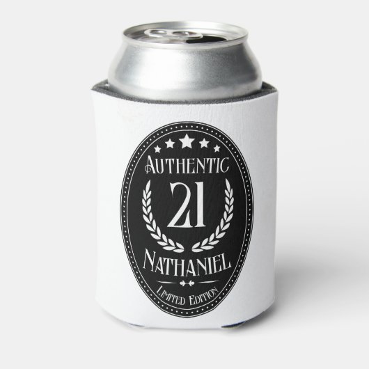  authentiek voor hem 21ste verjaardag blikjeskoeler (Blikje Achterkant)