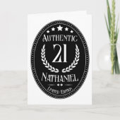  authentiek voor hem 21ste verjaardag kaart (Voorkant)