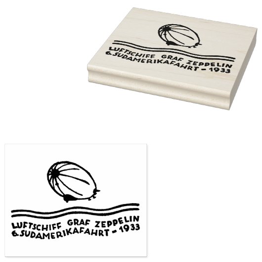 Authentieke 1933 Duitse Zeppelin Airmail Art Stamp Rubberstempel (Gestempeld)