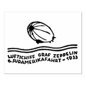 Authentieke 1933 Duitse Zeppelin Airmail Art Stamp Rubberstempel (Afrduk)