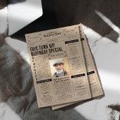 Authentieke 60e Verjaardag krant Hoesje Foto Kaart