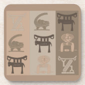 authentieke afrikaanse stam  bier onderzetter (Voorkant)