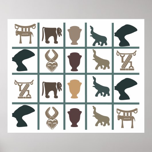 authentieke afrikaanse stam  poster (Voorkant)