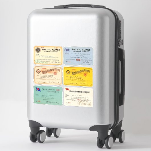 Authentieke Alaska en Pacific Steamship Pass 1900s Sticker (Koffer)