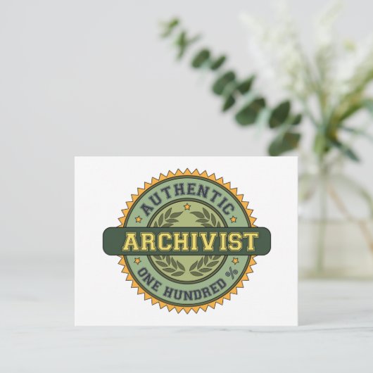 Authentieke Archivist Briefkaart (Staand voorkant)