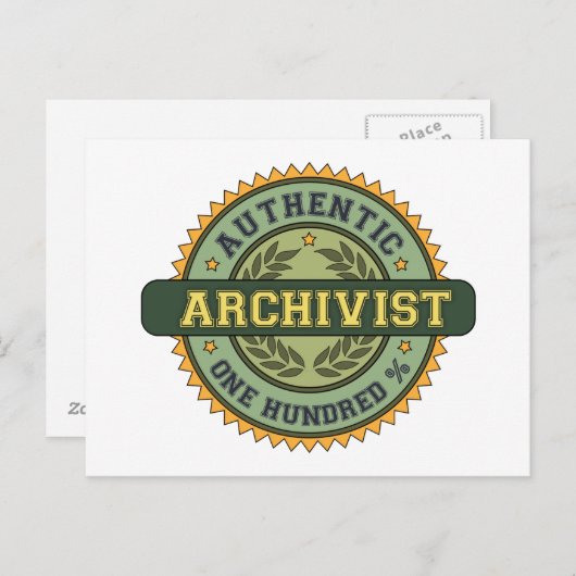 Authentieke Archivist Briefkaart (Voorkant / Achterkant)