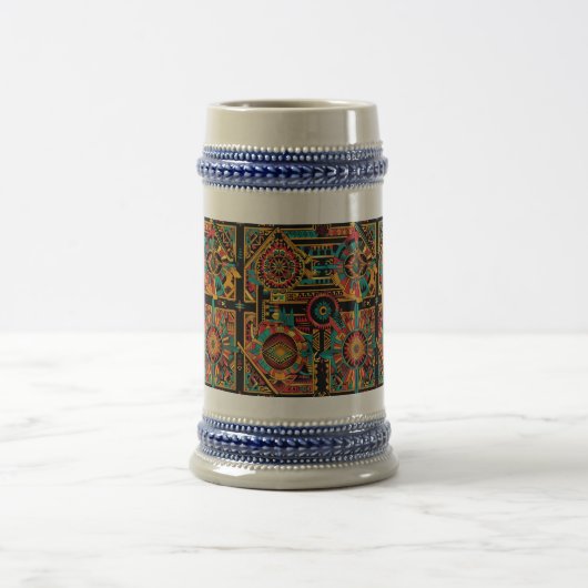 Authentieke Azure "Aztec Dream" 650ml Stein Bierpul (Center)