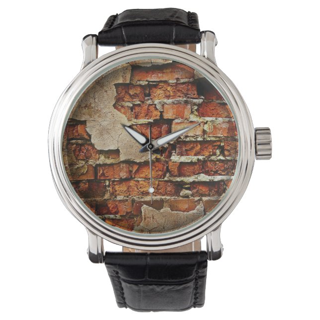 Authentieke bakstenen muur (meerdere modellen) horloge (Voorkant)