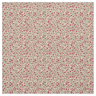 Authentieke bloemensprig in gedempte burgundyrood stof