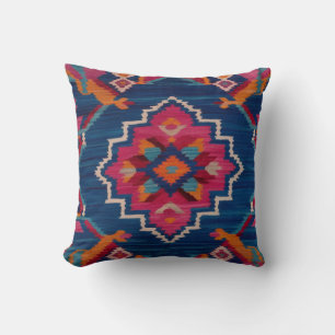 Authentieke Blue Kilim Rug Kussens: een kunstwerk Kussen