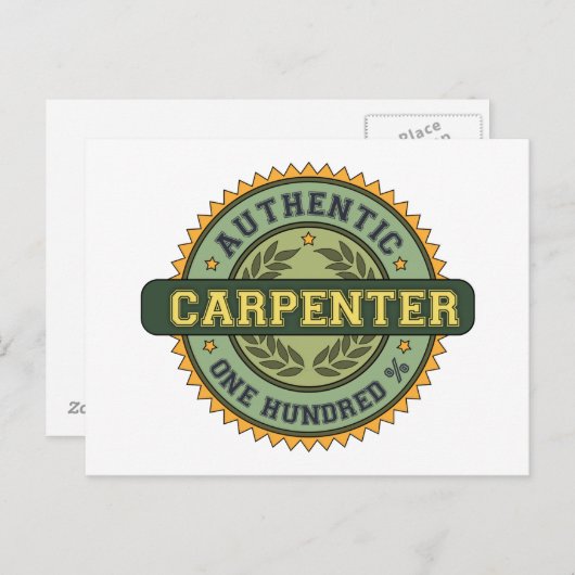 Authentieke Carpenter Briefkaart (Voorkant / Achterkant)