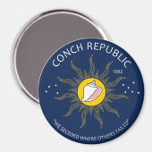 Authentieke Conch Republic VERMIJD NEP Magneet (Voorkant / Achterkant)