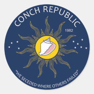 Authentieke Conch Republic VERMIJD NEP Ronde Sticker