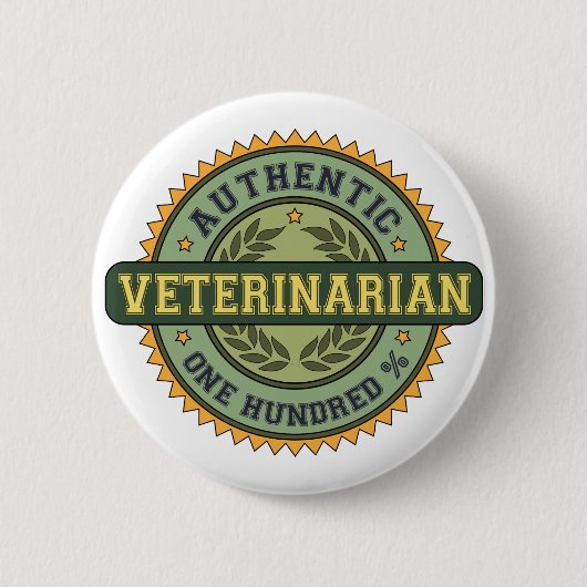 Authentieke dierenarts ronde button 5,7 cm (Voorkant)