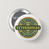 Authentieke dierenarts ronde button 5,7 cm (Voorkant /achterkant)