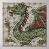 Authentieke Dragon Mosaic Poster (Voorkant)