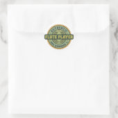 Authentieke fluitspeler ronde sticker (Tas)