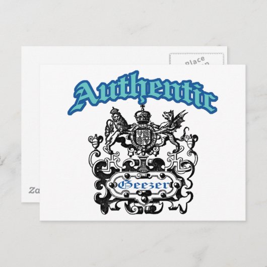 Authentieke Geezer Briefkaart (Voorkant / Achterkant)