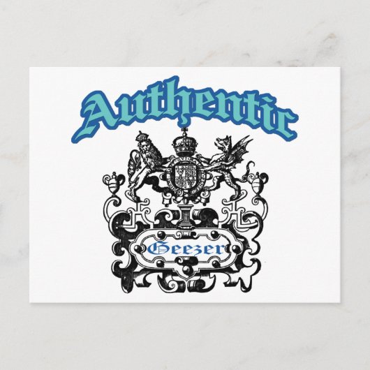 Authentieke Geezer Briefkaart (Voorkant)