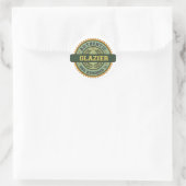 Authentieke Glazier Ronde Sticker (Tas)