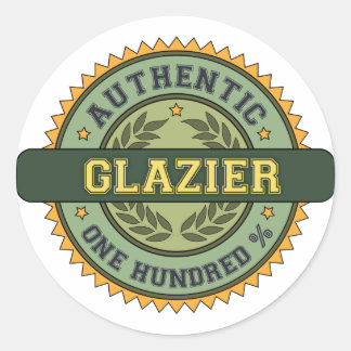 Authentieke Glazier Ronde Sticker
