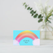 Authentieke hand getekende regenboog | Water gekle Visitekaartje (Staand voorkant)
