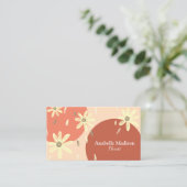 Authentieke Hand getrokken bloemen | Pastel Visitekaartje (Staand voorkant)