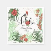 Authentieke Hawaiiaanse rode kardinaal en tropisch Servet (Voorkant)