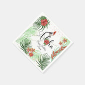 Authentieke Hawaiiaanse rode kardinaal en tropisch Servet (Hoek)