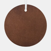 Authentieke lederen textuur, echte achtergrond. glas ornament (Achterkant)