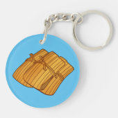 Authentieke Mexicaanse Tamales Seizoen Sleutelhanger (Achterkant)