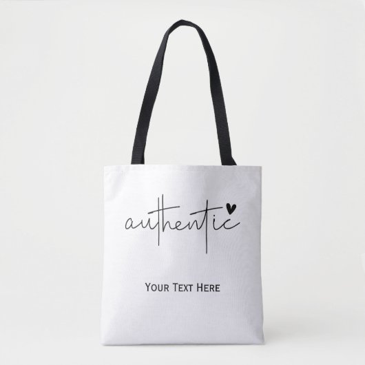 Authentieke, moderne eenvoudige typografie Canvas Tote Bag (Voorkant)