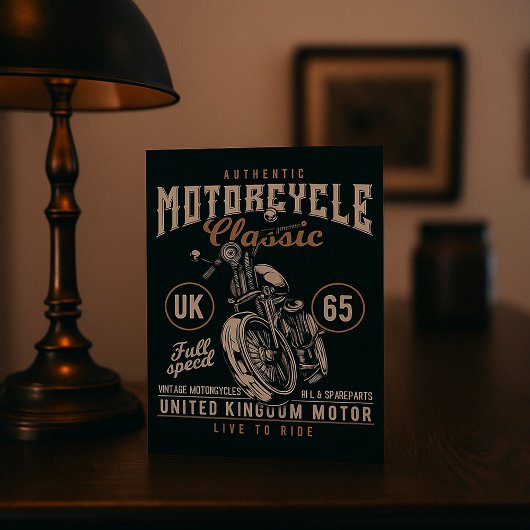 Authentieke Motor Klassieker Kaart