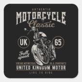 Authentieke Motor Klassieker Vierkante Sticker (Voorkant)