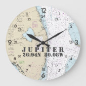 authentieke Nautical South Florida 24 uur Grote Klok (Voorkant)