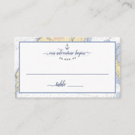 Authentieke Nautische Grafiek Anker Bruiloft / Eve Plaatskaartje