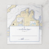 Authentieke Nautische Grafiek Anker Bruiloft / Eve Plaatskaartje (Buitenkant ongevouwen)