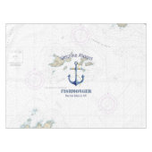 Authentieke nautische kaart Barren Islands Alaska Tafelkleed (Voorkant (Horizontaal))