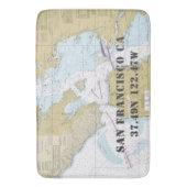 Authentieke nautische kaart San Francisco CA Badmat (Voorkant Verticaal)