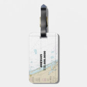 Authentieke nautische kaart Stuart FL Bagagelabel (Achterkant verticaal)