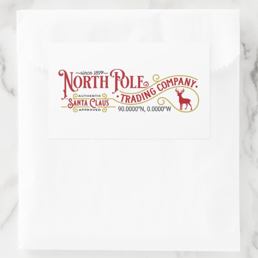 Authentieke Noordpool gemaakt kerstcadeau sticker (Tas)