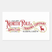 Authentieke Noordpool gemaakt kerstcadeau sticker (Voorkant)