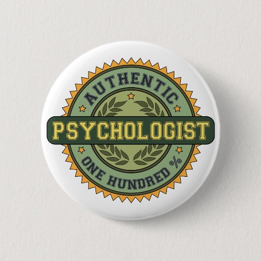 Authentieke psycholoog ronde button 5,7 cm (Voorkant)