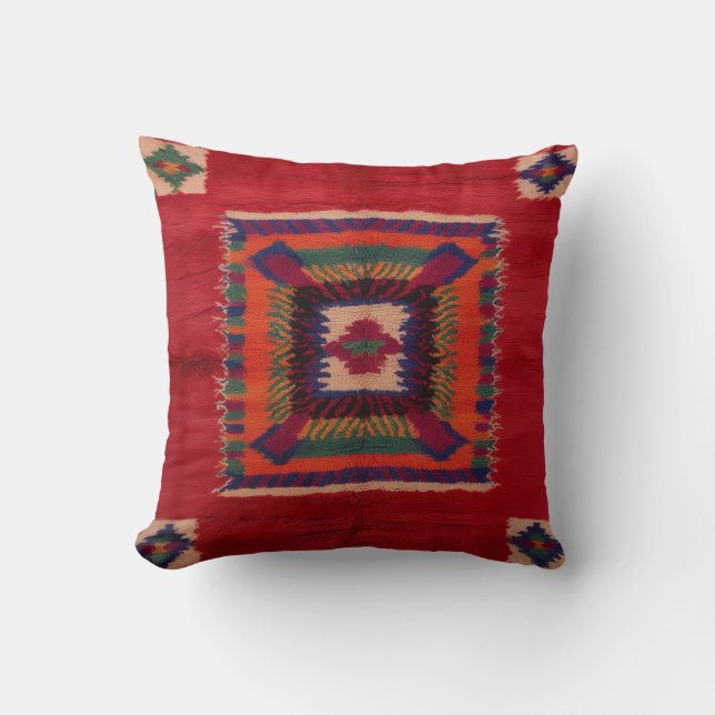 Authentieke Red Kilim Kussens voor een tijdloze lo (Voorkant)