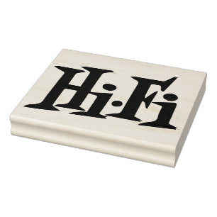 Authentieke Retro Hi-Fi Album Hoesje Logo Art Stam Rubberstempel