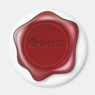 Authentieke rode was verzegeling illustratie magneet