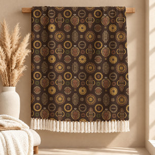 Authentieke roestige tribale patroon throw deken d