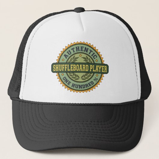 Authentieke Shuffleboard Player Trucker Pet (Voorkant)