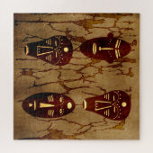 Authentieke stam-maskers legpuzzel (Horizontaal)